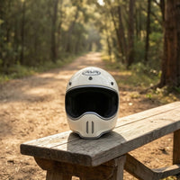 Full-Face Motorcycle Helmet Vintage Full Face Motorcycle Helmet Ventilated Lightweight for Motorcyclists, Motorcycling, Cruising