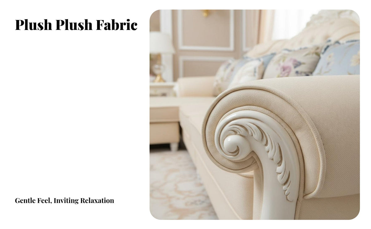 Corner Chaise Lounge Set European Design Living Room Furniture Tufted Backrest Sectional Sofa for Apartment Dwellers, Lounging Area, Home Entertaining