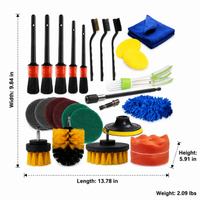 Car Cleaning Kit Car Detailing Kit Drill Attachment Tools Set with Bucket