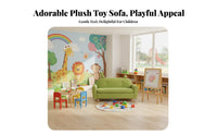 Cute Cartoon Design Fluffy Character Seat Mini Size creatureShaped Armchair Soft and Comfortable children's Sofa Child-Safe for Toddlers, Preschoolers, Parents, Reading Corner, Kindergarten, Playroom, Living Room