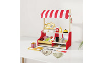 wooden burger shop Playset  Realistic Pretend Sandwich Stand Educational Pretend Play Food Accessories for Kids