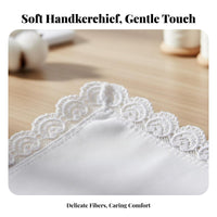 White Cotton Handkerchief Absorbent DIY Blank Handkerchief Soft for Crafters