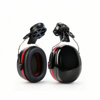 Helmet-Mounted Ear Muffs Cushioned Ear Muffs with Hard Hat Mount Long-Lasting