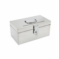 Top Coin aperture fastening mechanismable currency Box sturdy Construction Portable currency Tin with fastening mechanism Educational Gift Piggy Bank Removable Organizer Tray for Children, Small Business Owners, marketplace Stall, Shop, Bedroom, Office