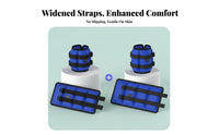 2 Pieces Adjustable Straps Ankle Sandbags Comfortable Fit Wearable Weights Secure Fastening Resistance Training Gear Segmented Design for Seniors, Women, Men, Gym, Walking
