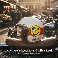 Retro 3/4 All Season 3/4 Open Face Removable and Washable Lining Shielded Headwear for Men, Women, Street Riding