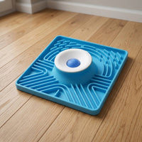 Non-Slip Slow Feeding Bowl with Maze Pattern Easy to Clean Puzzle Bowl Interactive Lick Mat Shallow Design for Young Dogs