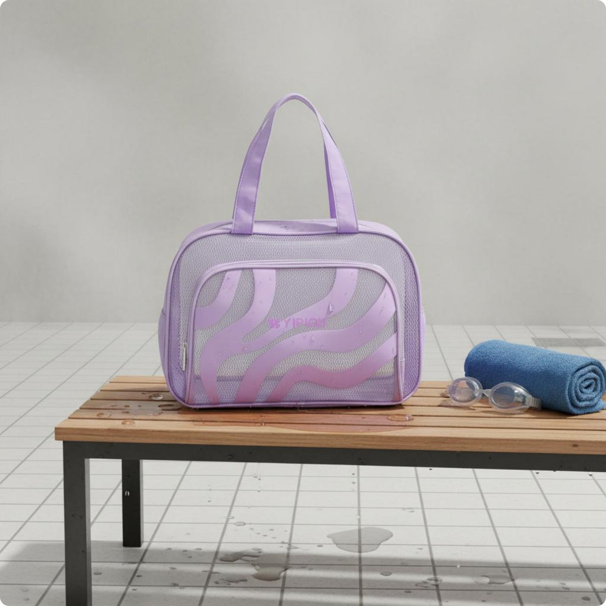 Large Capacity Waterproof Swim Bag Multi-Use Wet Dry Separation Bag Easy to Carry Lightweight Waterproof Pouch Reusable for Swimming, Gym