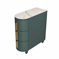 Slim Design Narrow Rolling Cart Movable with Wheels 3-Tier Narrow Storage Unit Space-Saving Side Cabinet Modern Design for Apartment Dwellers, Homeowners, Students, Living Room, Small Areas, Bedroom, Office