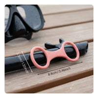 Double Loop Snorkel Holder Flexible Silicone Snorkel Loop Diving Facepiece Strap Retainer for Snorkeling