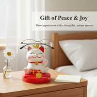 Cute Cat Resin Phone Holder & Glasses Display Stand for Desk Decor