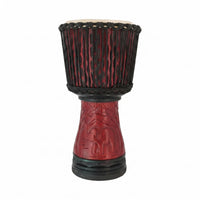 Natural Drumhead Djembe Drum Carved Wood Rope Tuned Goblet Drum Artisan-Made Percussion Instrument for Music Teachers