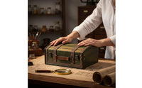 Wooden Storage Chest with Hinged Lid Portable Wooden Box with Handle Hand-Held Keepsake Box for Home Decor, Tabletop Display