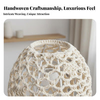 Macrame Lamp Shade Natural Aesthetic Boho Hanging Lamp Shade Handmade Cotton Rope Lantern Creates Warm Atmosphere for Guesthouse