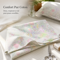 Double-Layer Gauze Pure Cotton Floral Fabric for DIY Apparel and Crafts