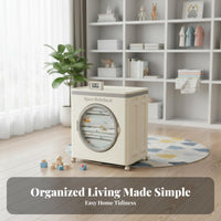 Large Foldable Bin with casters Multi-Functional Storage Container Easy Assembly