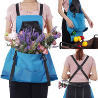 Waterproof Vegetable Harvesting Apron Large Capacity Quick Release Gathering Apron Hands-Unrestricted Vegetable Harvesting Pouch Adjustable Straps for Gardeners, Farmers, Orchard, Farm
