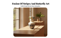 Cream-Colored Decorative Butterfly Vase Butterfly Vase Modern Style