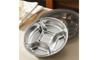 Silver Finish Stainless Steel Prep Tray Reusable Sectioned Food Container Easy to Clean Kitchen Item Dishwasher Safe