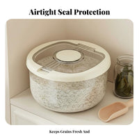 Moisture-Proof Rice Storage Container Multi-Purpose Sealed Grain Bin Safe for Kitchen Countertop