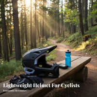 Ultra-Light Full Face Mountain Bike Helmet Lightweight Downhill Cycling Helmet Removable Washable Liner Head Protection Shock Resistant for Teenagers, Adults, Cyclists, City Commuting, Trail Riding, Outdoor Sports