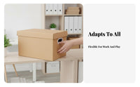 Collapsible document box with Lid Foldable Document Container multi-purpose for Home