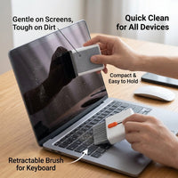 2-in-1 Screen Cleaning Brush Portable Electronics Cleaner Kit, Digital Cleaner for Phone Laptop Keyboard Computer
