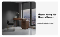 Light Luxury design Vanity with Integrated Chest Multi-Drawer Storage Vanity Desk with Drawers Space-Saving Dressing Table Multifunctional Design for Makeup aficionados, Apartment Dwellers, Teenagers, Home, Walk-in Closet
