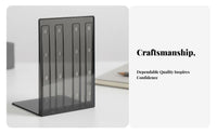Transparent Design Foldable L-Shaped Bookend Portable Book Stand Space-Saving Desk Accessory sturdyDuty for Students, educators, Readers, School, Home Study, bookcase, Library