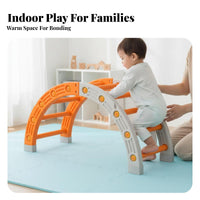 Sensory Training Multi-Activity Playset with Slide Develops Physical Skills Modular Arch Playset Anti-Slip Design Climbing Frame Easy Assembly for Toddlers, Preschoolers, Parents, Indoors, Playroom, Daycare