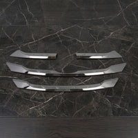 4 Pieces Chrome Grille Trim ABS Plastic Front Grille Trim Car Parts Reflective Simple Installation