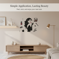 Creative Beauty Silhouette Wall Decal for Home Decor