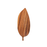 Natural Wood Grain Walnut Tray with Leaf Veins Carved Wooden Tea Tray Artisan-Crafted Decorative for Hosts, Tabletop Display