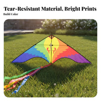 Kids Adult Kite Vibrant Colors Large Easy Flyer Kite Sturdy Construction