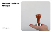Food Grade 304 Stainless Steel Coffee Tamper Long-Lasting Espresso Tamper Rust-Proof for Coffee Professional S, Home Brewers, Cafe, Office