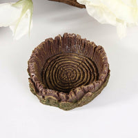Tree Stump Bowl Tortoise Water Bowl, Realistic Resin Tortoise Water Dish for Reptiles and Frogs, Shallow Depth Reptile Feeding Accessory, 2.5cm