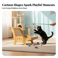 Cat Scratcher Lounge All Seasons Use Curved Cat Scratching Lounge Pet Supplies Spacious Moisture-Resistant for Large Felines