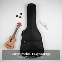 Ukulele Carrying Bag Thickened Padding Acoustic Guitar Gig Bag Soft Guitar Case Waterproof Water-Resistant for Travel, Storage