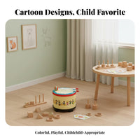 Easy to Play children's Floor Drum with Mallets Includes Accessories Floor Tom Drum Sturdy Percussion Instrument Crisp Sound for Toddlers, Preschoolers, Parents, Music Class, Kindergarten, Preschool, Classroom