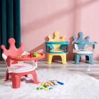 Squeaks When Seated Crown Backrest Squeaky Chair Rounded Corner Design Feeding Seat Ergonomic Back Support Kids Furniture Stable and Sturdy for Kindergarten