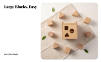 Unpainted 15 Hole Intelligence Box Early Learning Wooden Shape Sorter Box Natural Wood Wooden Shape Sorting Educational Toy Educational for Toddlers, Preschoolers, Babies, Preschool Classroom, Daycare, Playroom