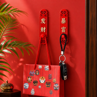 Decorative Removable Wall Hooks, 3M Key Holder Wall Mount, Automatic Traceless Hooks for Entryway, Renter & Apartment Friendly