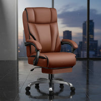 Massage Function Reclining Office Chair with Footrest for Gamers