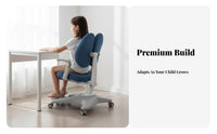 Support Adjustable Kids Study Chair Removable and Washable Cover Ergonomic Kids Desk Chair High-Density Foam Cushion Breathable Mesh Back for Students, Children 3-15, Parents, Homework, Bedroom, Home, Playroom