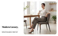 Upholstered Armless Dining Chair Soft Padded Modern Minimalist Side Chair Long-Lasting Sturdy Construction