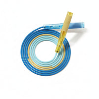 Double-bearingBearing Kids Jump Rope Ribbed Grip Speed Jump Rope Storage Pouch Skipping Cord Ball Bearings for Children, Beginners, Exercise