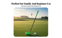 Oversized Head Adjustable Golf Club Portable Beginner Golf Training Club Aluminum Alloy Shaft for Beginners, Golfers, Travel, Home, Backyard