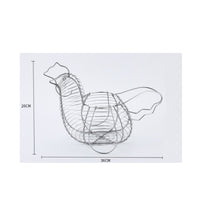 Hollow-out Design Chicken Egg Basket Decorative Metal Wire Egg Holder Sturdy Construction for Pantry, Dining Table