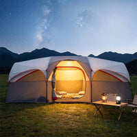 Outdoor Camping Two-Room Tent Big Tent with Storage Bag Spacious for Family