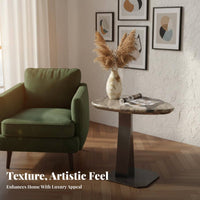 Minimalist aesthetic Irregular Stsingle Top Table Modern Design Living Room Furniture Creative Shape Accent Piece space-saving Size for Homeowners, Apartment Dwellers, Bedroom, Small Spaces, Reception Area, Office